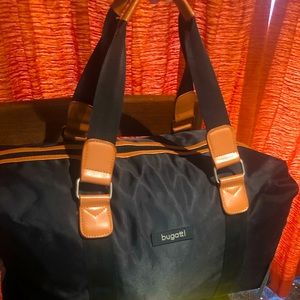 Black and brown Bugatti Duffle Bag (carry on)